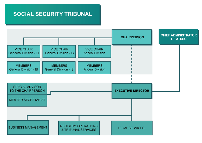 organizational structure of the Social Security Tribunal