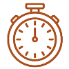 Affichage numérique orange d'un chronomètre indiquant 00:00:00 avec les boutons démarrer, arrêter et réinitialiser