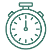 Affichage numérique vert d'un chronomètre indiquant 00:00:00 avec les boutons démarrer, arrêter et réinitialiser
